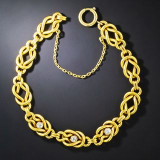 Antique Love Knot Diamond Bracelet - 2