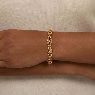Antique Love Knot Diamond Bracelet