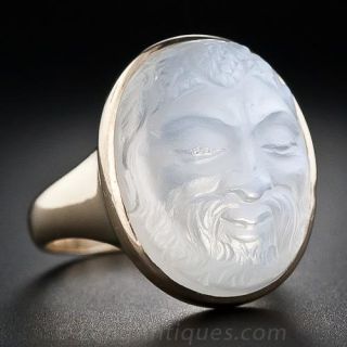Antique Man in the Moonstone Ring