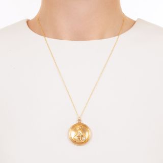 Antique Medici Lion Pendant/Locket, Circa 1900