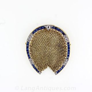 Antique Mesh Horseshoe Coin Purse - 1