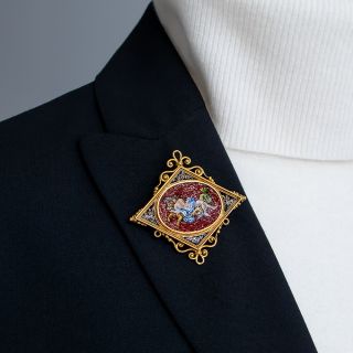 Antique Micro-Mosaic Brooch