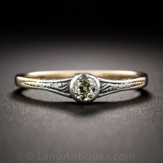 Antique Mine-Cut Diamond Engagement Ring
