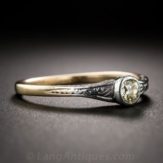 Antique Mine-Cut Diamond Engagement Ring