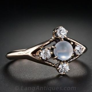Antique Moonstone and Diamond Ring