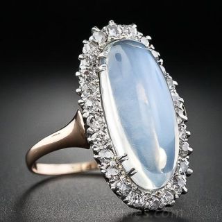 Antique Moonstone and Diamond  Ring