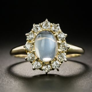 Antique Moonstone and Diamond Ring