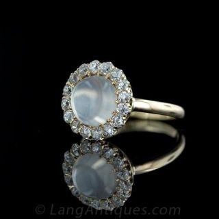 Antique Moonstone and Diamond Ring