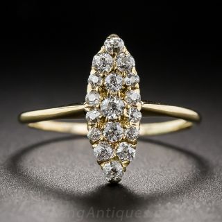 Antique Navette Diamond Cluster Ring