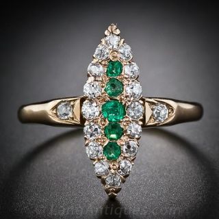 Antique Navette Diamond Ring
