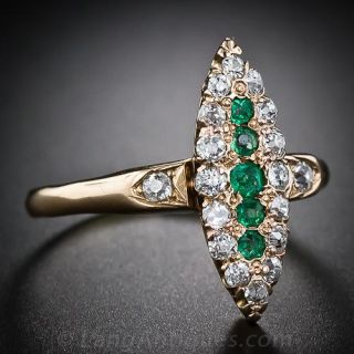 Antique Navette Diamond Ring