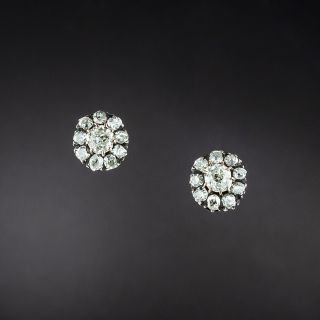 Antique Old Mine-Cut Diamond Ear Studs - 2