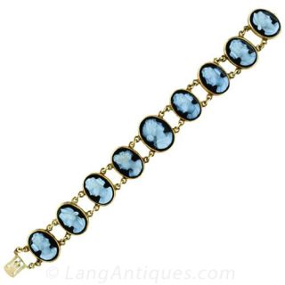 Antique Onyx Cameo Bracelet 