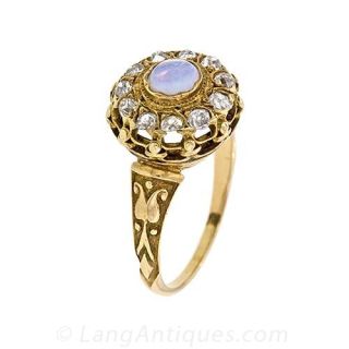 Antique Opal and Diamond Ring