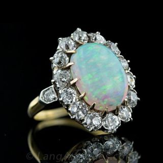 Antique Opal and Diamond Ring