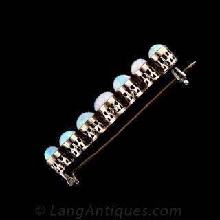 Antique Opal Bar Pin