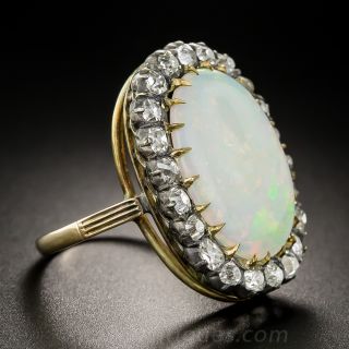 Antique Opal Diamond Cocktail Ring