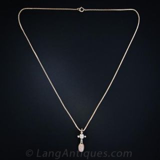 Antique Opal Drop Neclace