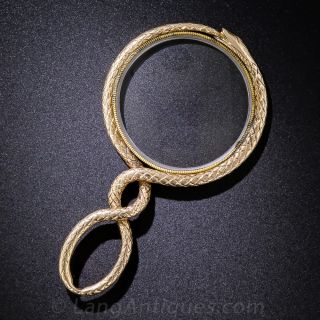 Antique Ouroboros Serpent Magnifying Glass