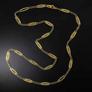 Antique Oval Link Necklace - 2