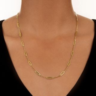 Antique Oval Link Necklace