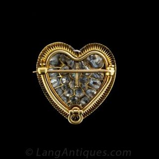 Antique Pave Diamond Heart