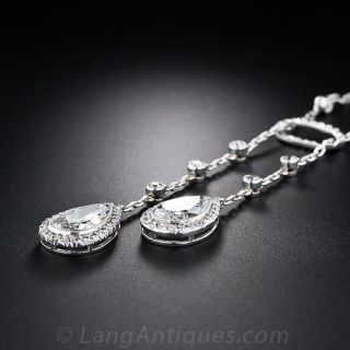 Antique Pear-Shaped Diamond Negligee Necklace