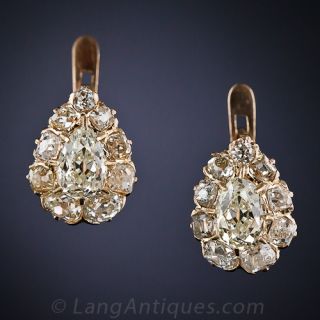 Antique Pear-Shaped Earrings
