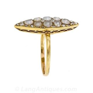 Antique Pearl and Diamond Ring