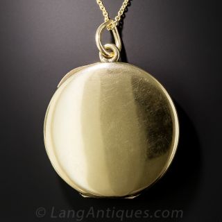 Antique Pearl and Ruby Round Locket