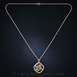 Antique Pearl and Sapphire Pendant