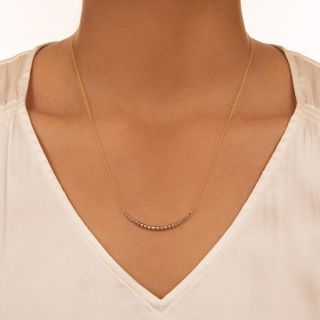 Antique Pearl Crescent Necklace By Carter and Gough, Circa 1900