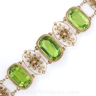 Antique Peridot  Bracelet