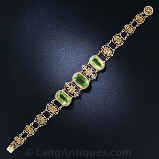 Antique Peridot  Bracelet
