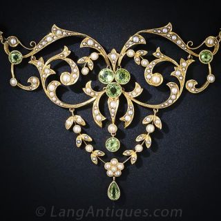 Antique Peridot Necklace