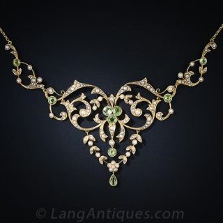 Antique Peridot Necklace
