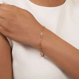 Petite Fancy Link Bracelet, French Import