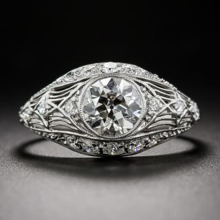 Antique Platinum and Diamond Engagement Ring