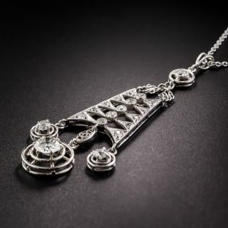 Antique Platinum and Diamond Lavaliere