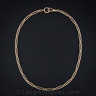 Antique Pocket Watch Chain or Choker in Rose Gold