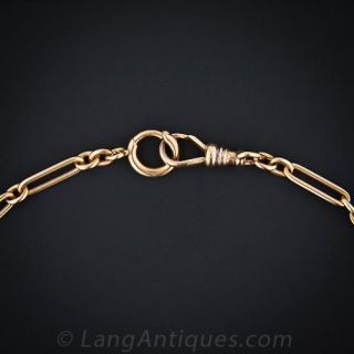 Antique Pocket Watch Chain or Choker in Rose Gold
