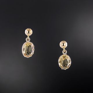 Antique Precious Topaz Earrings - 5
