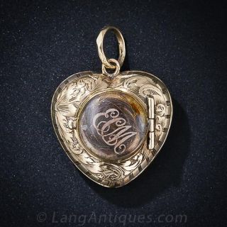 Antique Puffed-Heart Locket