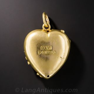 Antique Puffed Heart Pendant 