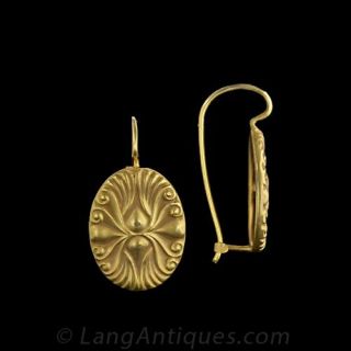 Antique Repousse Earrings