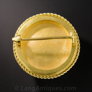 Antique Reverse Crystal Dog Pin