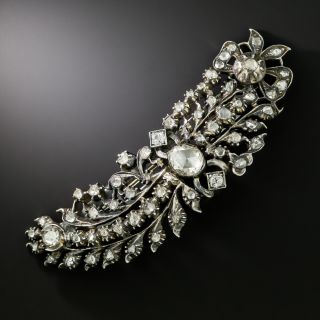 Antique Rose Cut Diamond Barette - 2