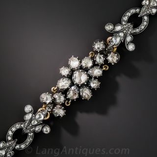 Antique Rose-Cut Diamond Bracelet - French Import - 2