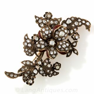 Antique Rose-Cut Diamond Brooch - 2