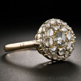 Antique Rose-Cut Diamond Cluster Ring